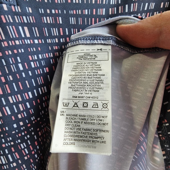 Adidas Women Lightweight Long Sleeve Golf Polo Shirt UPF 50 Print M - Picture 7 of 10